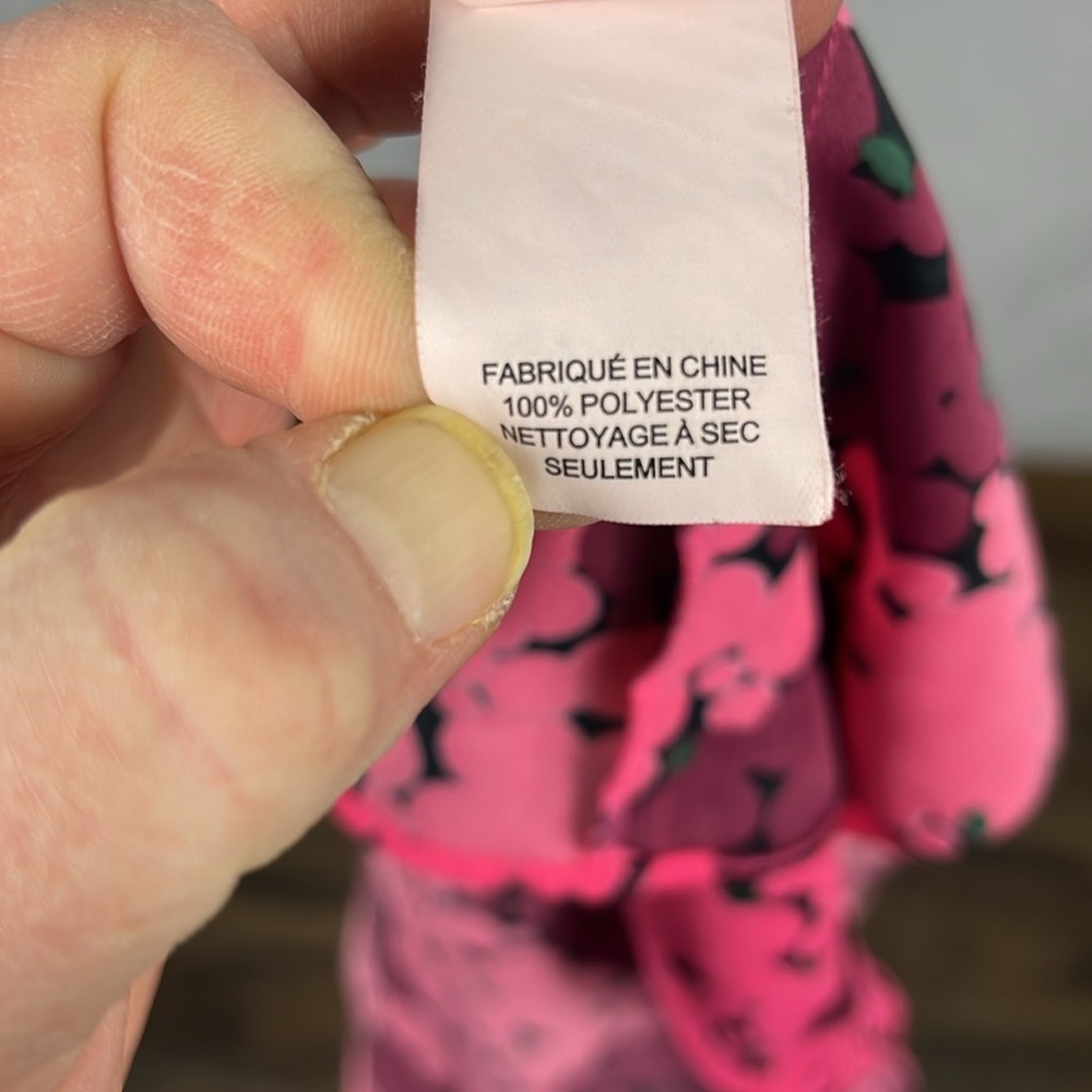 Kate Spade New York Bubble Dot Smocked Dress in Rhubarb Jam. - Picture 15 of 16